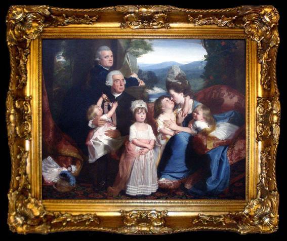 framed  John Singleton Copley Portrait of the Copley family, ta009-2